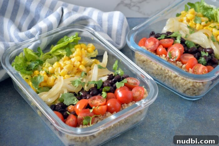 Beyond the Bin: Smart Ways to Save Food and Money 3 Meal-Prep Vegetarian Quinoa Burrito Bowls