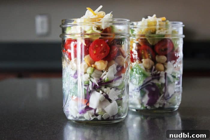 Mason jar salads