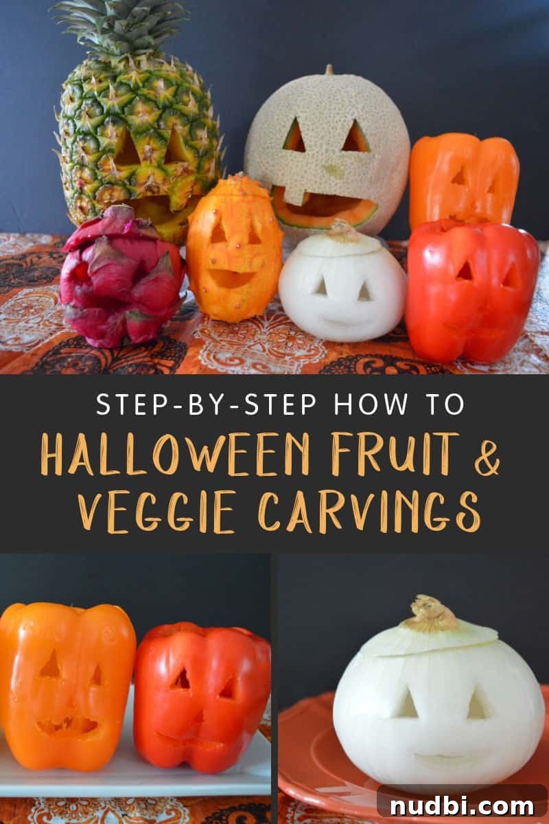 How To Make Halloween Fruit and Vegetable Carvings