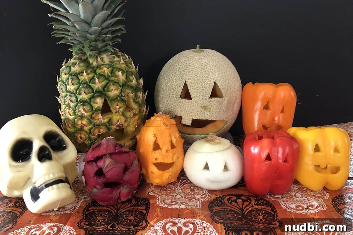 How to carve fruits and vegetables for Halloween