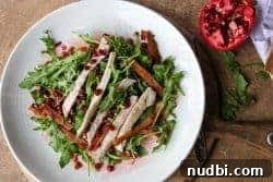 15 Delicious Ways to Reinvent Thanksgiving Leftovers 16 Fresh Turkey Breast Salad with vibrant pomegranate seeds.