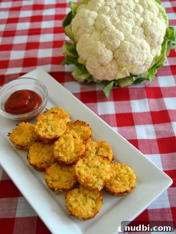 Cheesy Cauliflower Tots