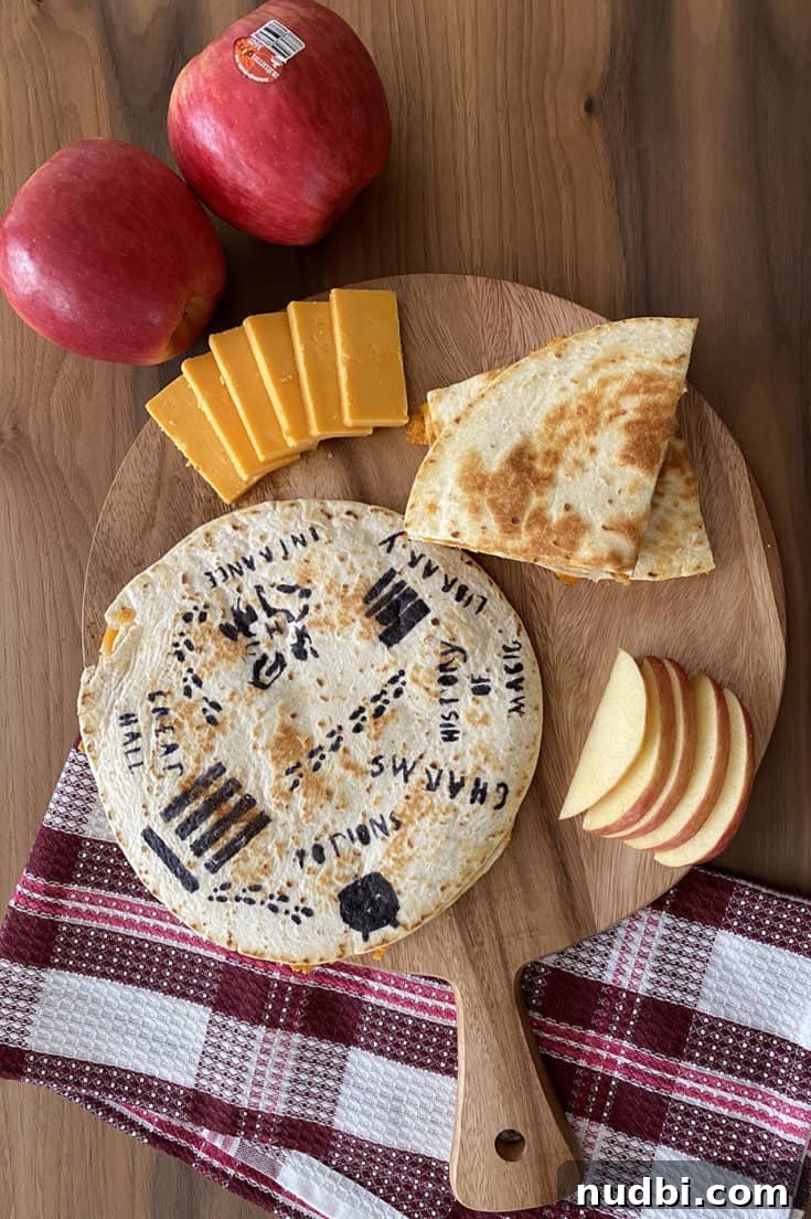 Apple and Cheddar Quesadillas