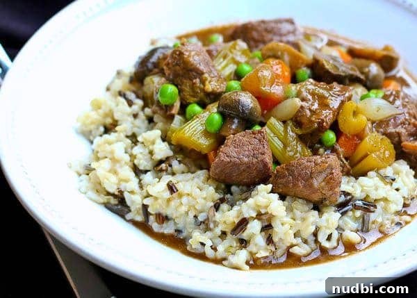 A hearty slow cooker marsala beef stew, rich in protein, for immune support.