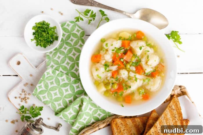 Nourishing soup for immune support Foods that help boost immunity: A bowl of hot soup.