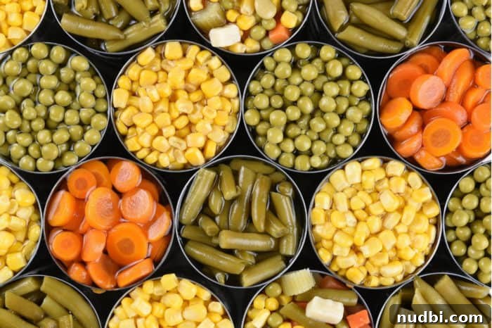 Nutrient-rich canned vegetables Affordable Immunity Boosting Foods: Canned vegetables.