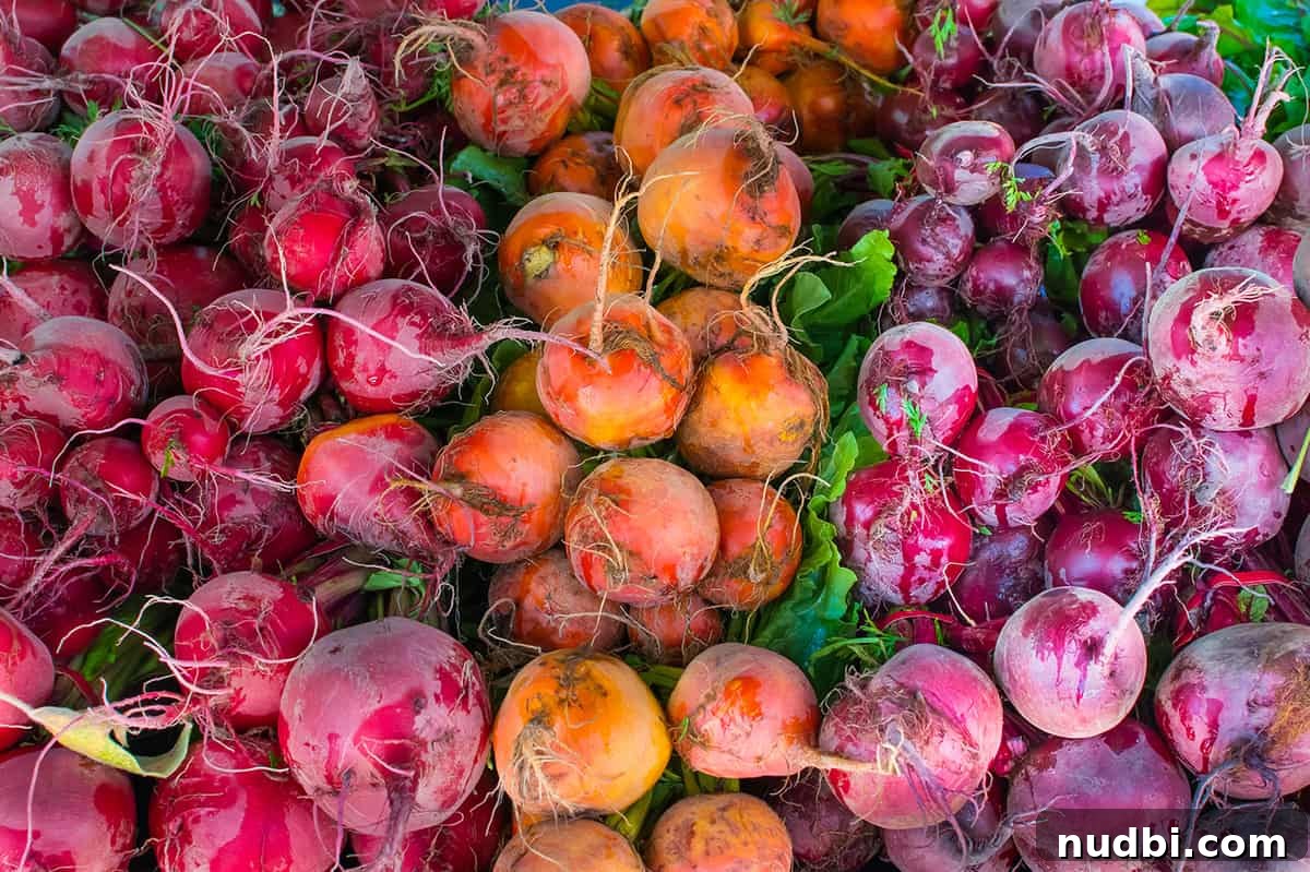 Vibrant and earthy colorful beets
