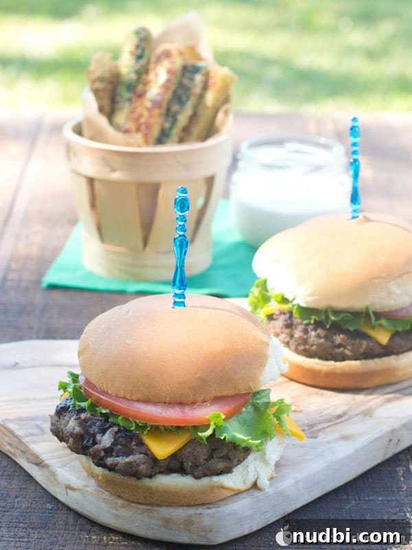Beef & Black Bean Sliders with baked zucchini fries
