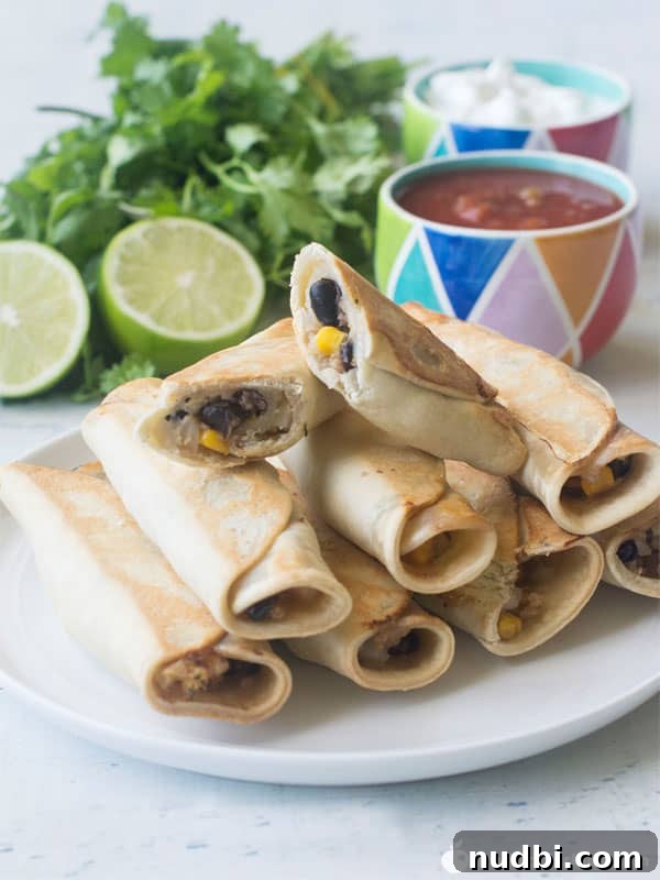 Air Fryer Mexican Cauliflower Rice Taquitos, a healthy and kid-friendly snack