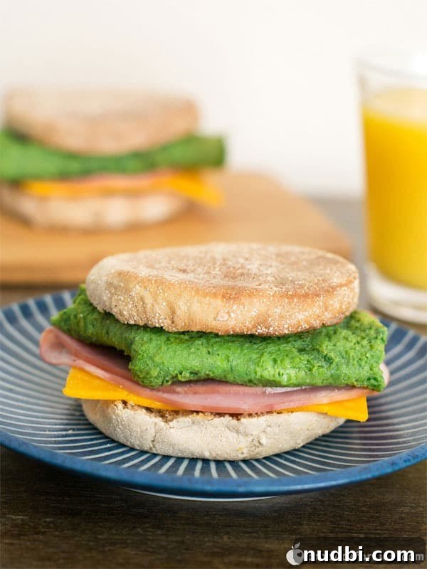 Green Eggs and Ham Breakfast Sandwich