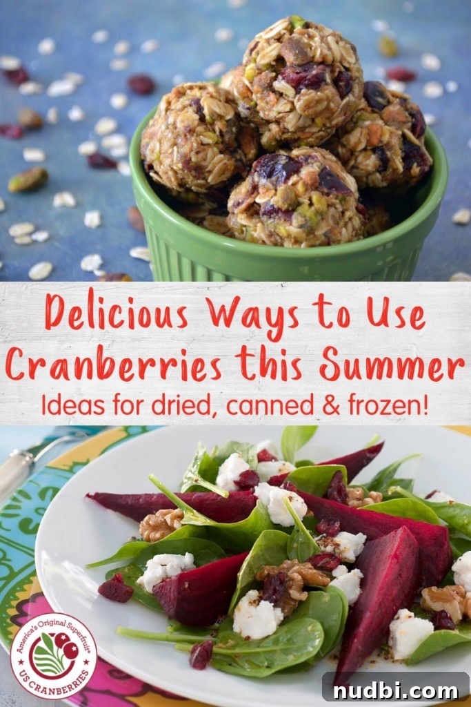 A vibrant display of various cranberry dishes and forms, highlighting their versatility for summer menus.