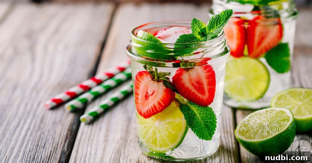A vibrant image promoting the importance of hydration for healthy living, featuring a glass of water and fresh produce.