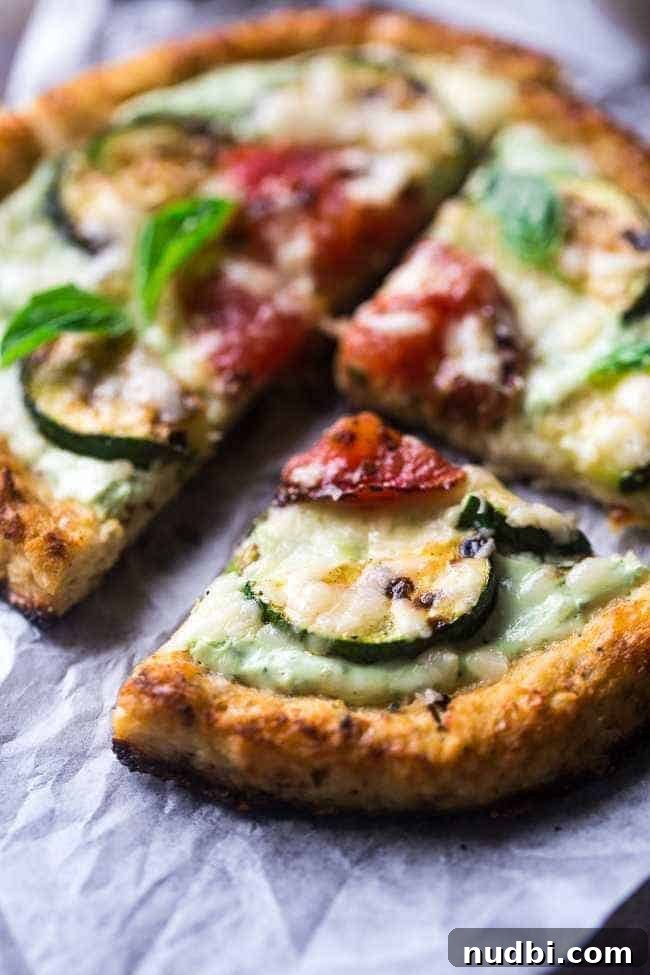 10 Summer Grilling Recipes You'll Crave All Season Long 4 Healthy Cauliflower Pizza with Pesto Greek Yogurt and colorful grilled vegetables, perfect for the grill
