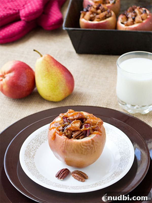 Autumn's Bounty Wholesome Apple Delights 20 Pear-Stuffed Baked Apples