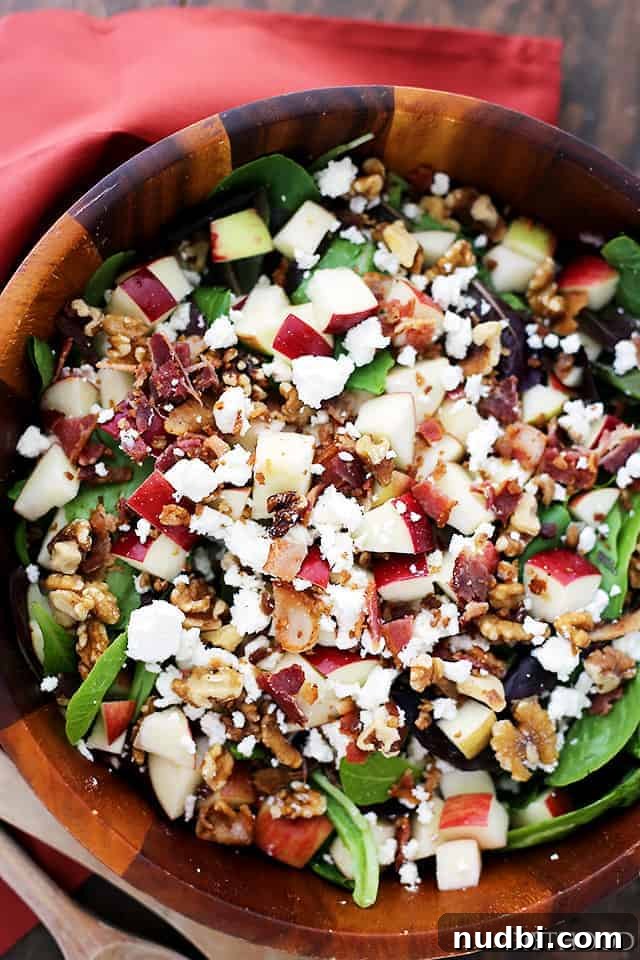 Autumn's Bounty Wholesome Apple Delights 21 Apple Bacon Salad with Homemade Maple-Balsamic Vinaigrette