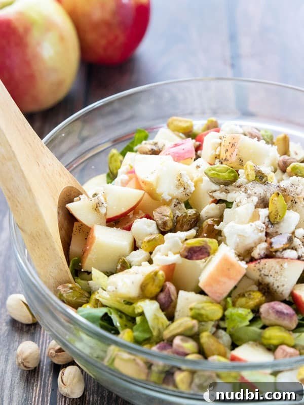 Autumn's Bounty Wholesome Apple Delights 22 Shredded Brussels Sprouts Salad with Apples & Pistachios