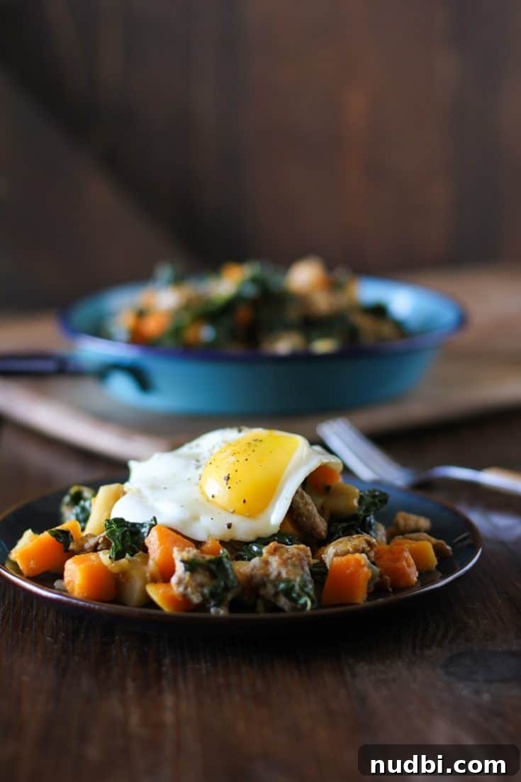 Autumn's Bounty Wholesome Apple Delights 27 Butternut Squash Hash with Apples, Sausage and Kale