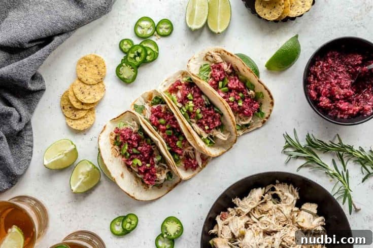 Autumn's Bounty Wholesome Apple Delights 34 Slow Cooker Chicken Tacos with Apples and Cranberries
