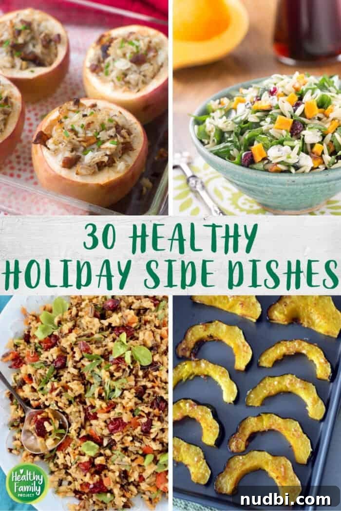 Wholesome Holiday Sides for a Deliciously Guilt-Free Feast 2 A vibrant spread of healthy holiday side dishes, perfect for Thanksgiving or Christmas feasts