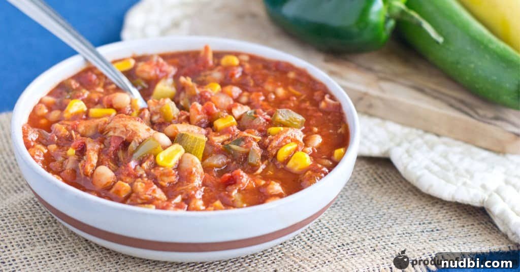 Savory Chicken White Bean Chili