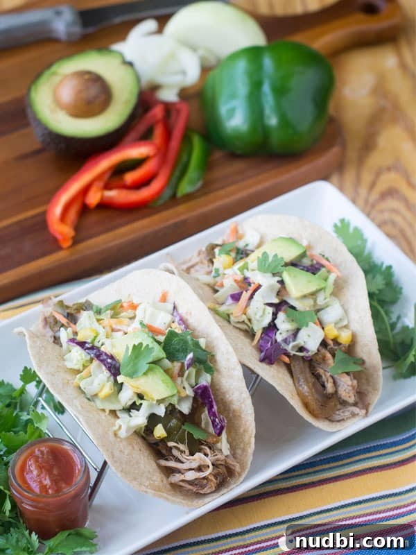 Slow Cooker Shredded Pork Tacos