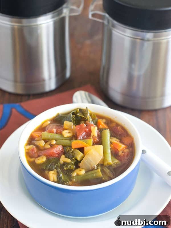 Wholesome alphabet vegetable soup