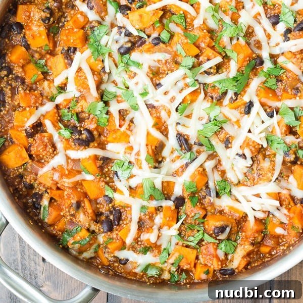 Easy skillet Mexican quinoa with sweet potato