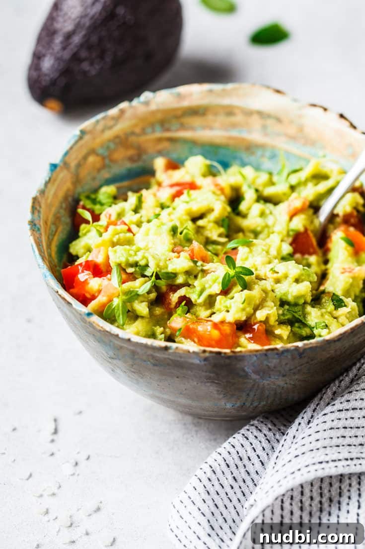 Vibrant Green Guacamole Dip Ready for a Party