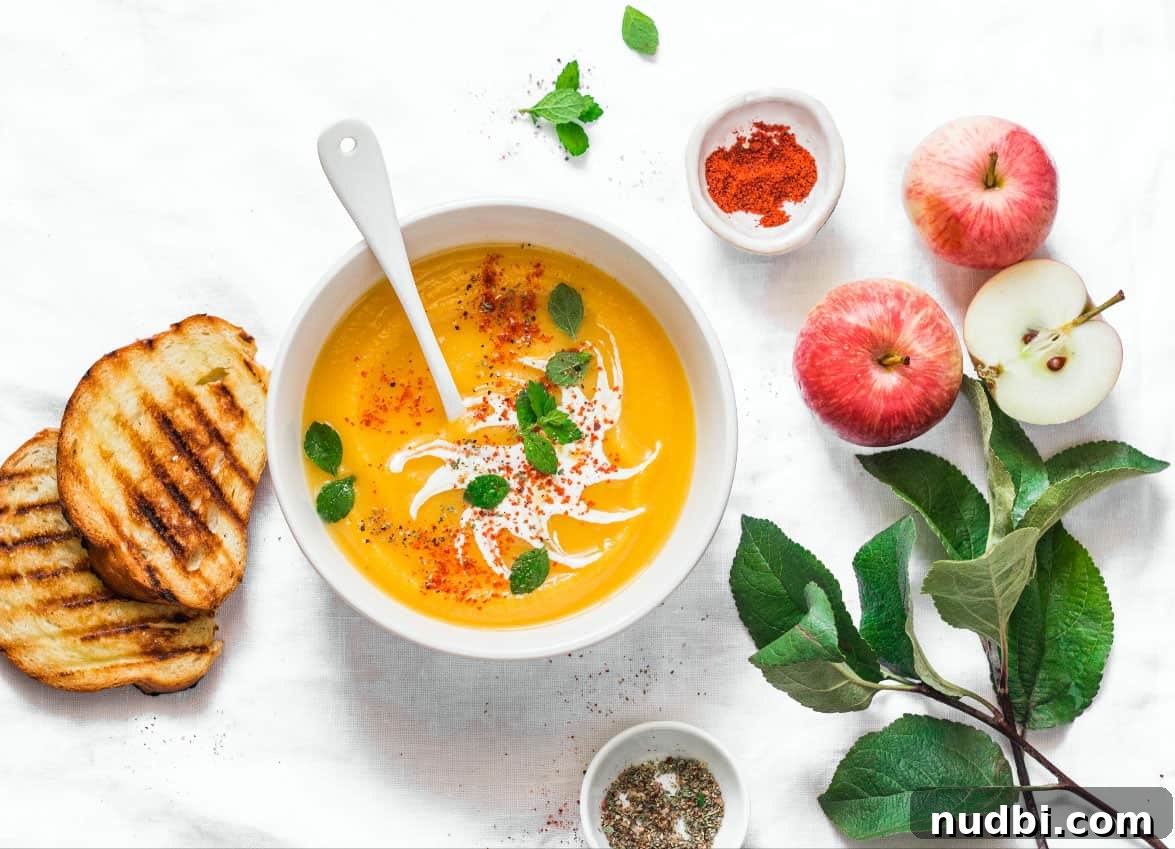 Hearty harvest apple soup for a chilly evening