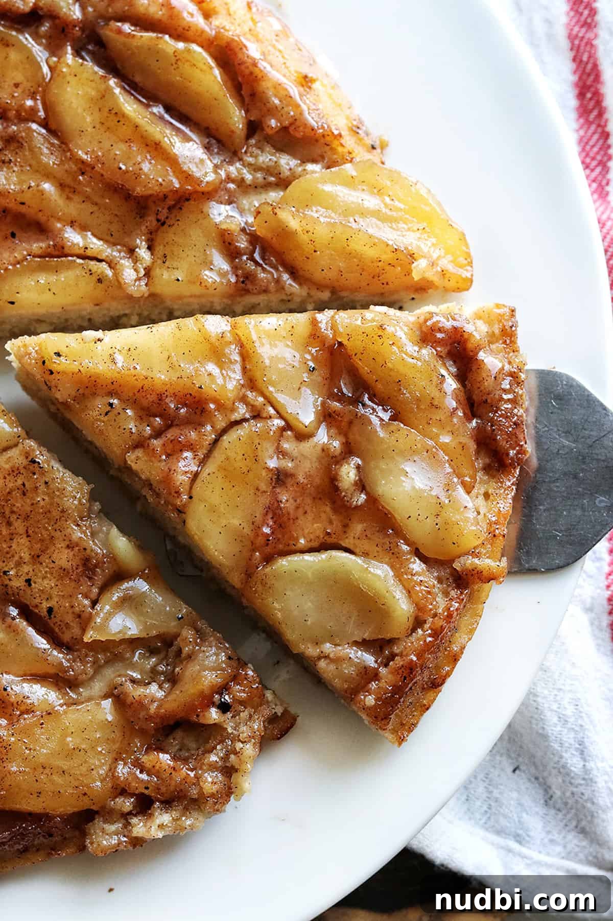 Upside down apple skillet pancake for breakfast