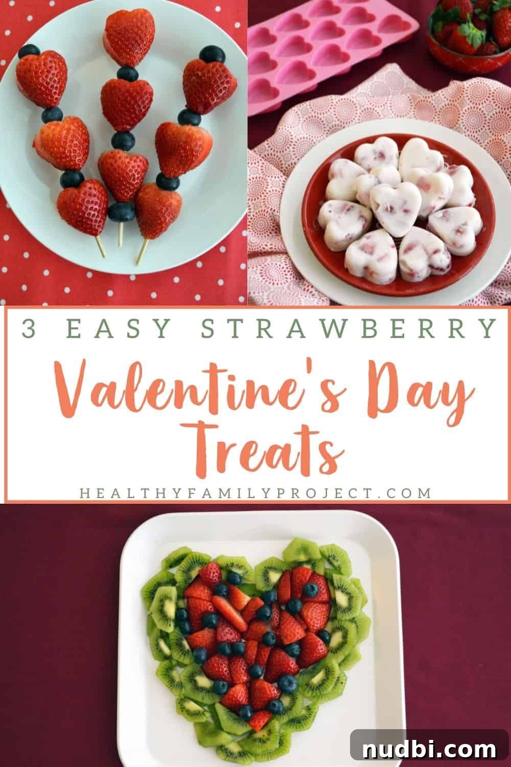 Pin for 3 Easy Strawberry Valentine's Day Treats