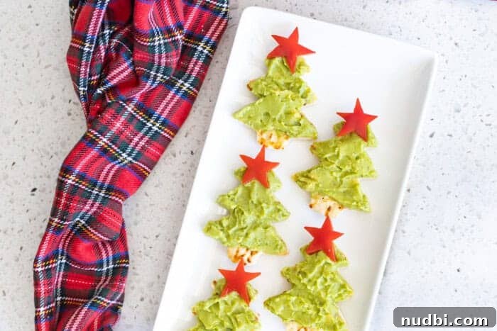 Guac Your Holidays Unexpected Festive Recipes 7 Christmas Tree Mini Pizzas with Guacamole Topping