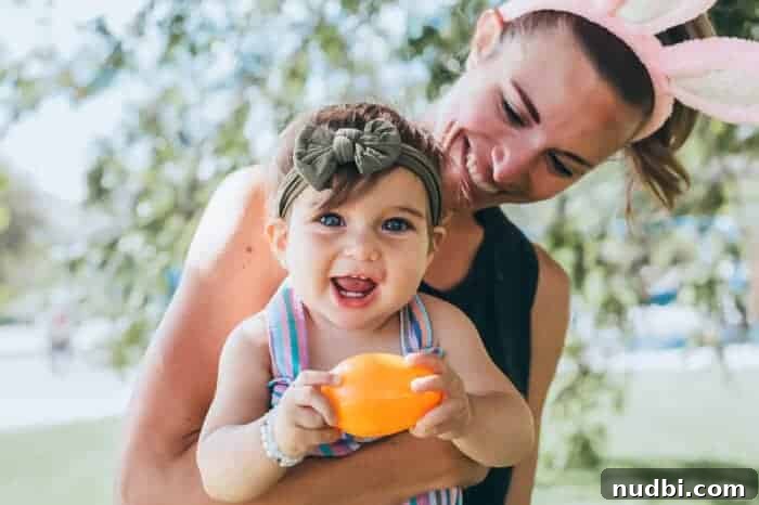 Eat Well This Easter: A Dietitian's Guide to Delicious Balance 2 A family enjoying Easter egg hunt outdoors, celebrating the holiday.