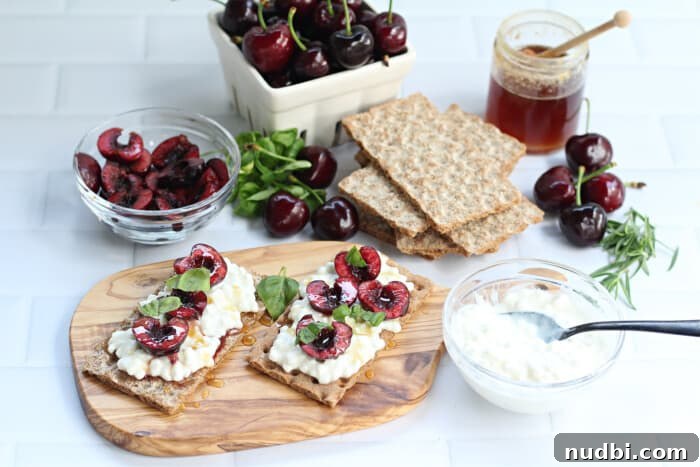 Eat Well This Easter: A Dietitian's Guide to Delicious Balance 5 Delicious cottage cheese toast topped with fresh cherries.