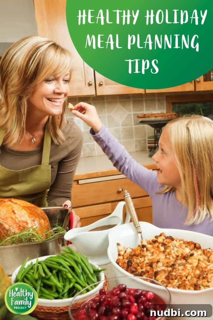 A festive table spread with healthy holiday dishes, illustrating effective meal planning.