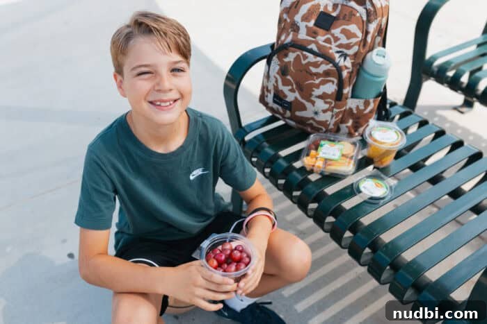 Smart Snacking: Fresh Fruit for Kids On The Go 2 A variety of Del Monte Grab and Go fresh fruit snacks, including fruit cups and snack trays, ready for back to school.