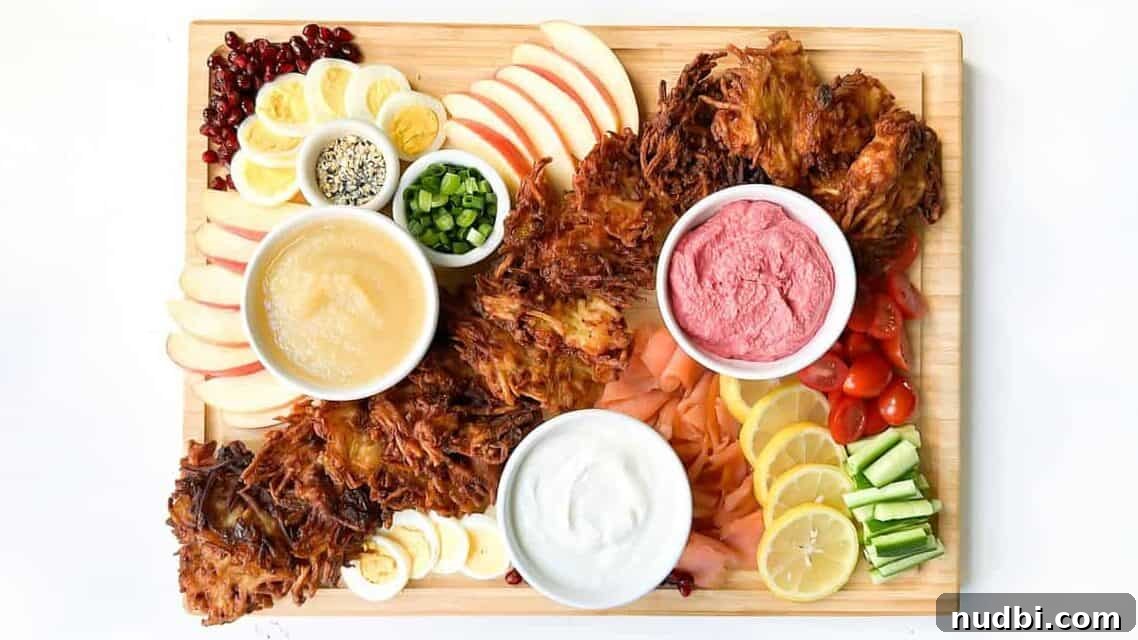 Latke Toppings Board