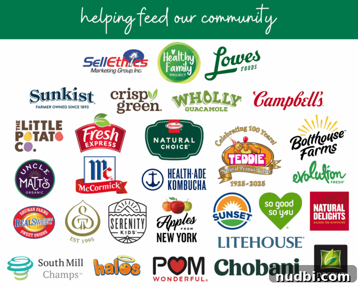 Logos of all participating brands in the Lowes Foods Season of Sharing campaign