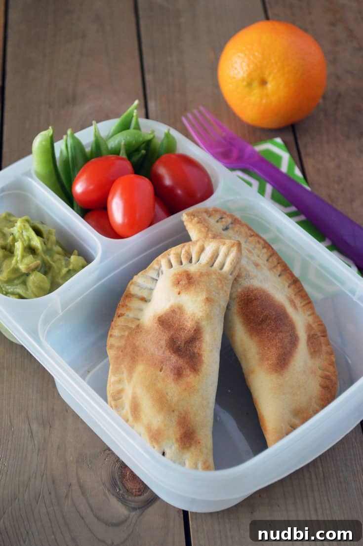 Black Bean Empanadas, crispy and savory, ready for a lunchbox.