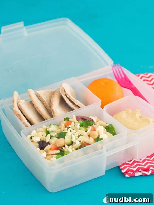 Greek Orzo Pasta Salad, a fresh Mediterranean-inspired pasta salad.