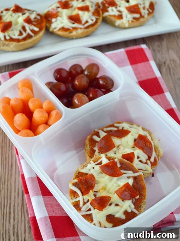 Pizza Bagels Bites, mini bagels topped with pizza sauce and cheese.