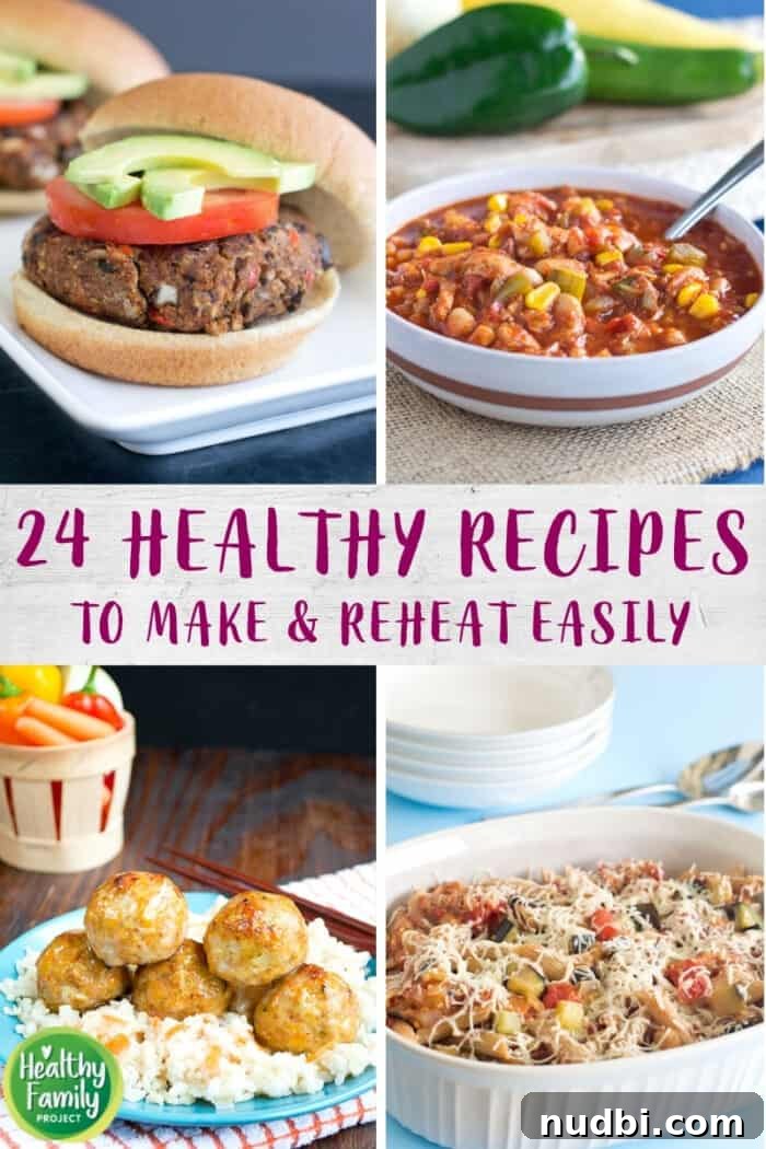 Shadow Day Suppers: 24 Reheat-Ready Recipes 2 A vibrant collage of 25 healthy, reheatable family recipes, perfect for meal prepping and busy weeknights.