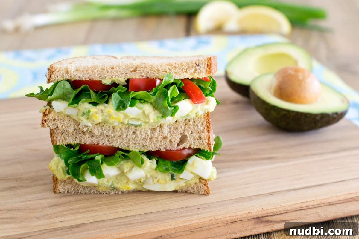 Nutritious New Life for Leftover Easter Eggs 7 Avocado Egg Salad Sandwich on whole wheat bread