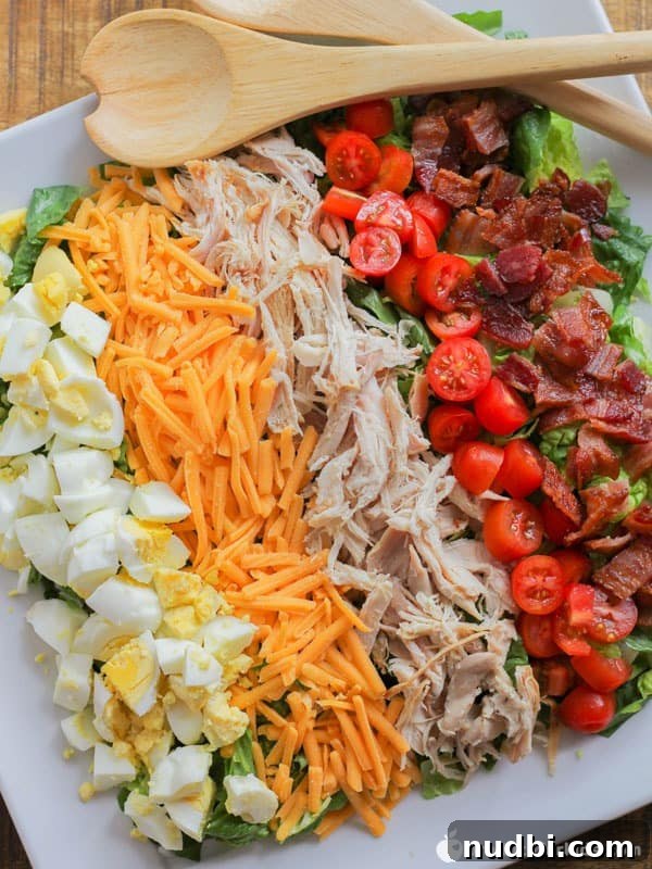 Nutritious New Life for Leftover Easter Eggs 8 Chopped Cobb Salad with hard-boiled eggs and fresh vegetables