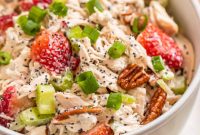 Strawberry Poppy Seed Chicken Salad with Pecans