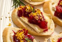 Cranberry Brie Crostini Recipe for Holiday Appetizers