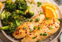 Sticky Orange Sheet Pan Chicken Dinner