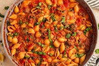 One-Skillet Ground Beef Pasta Skillet Meal