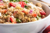 Summer Strawberry Quinoa Salad with Basil and Feta