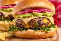 Spicy Cilantro Lime Black Bean Burgers